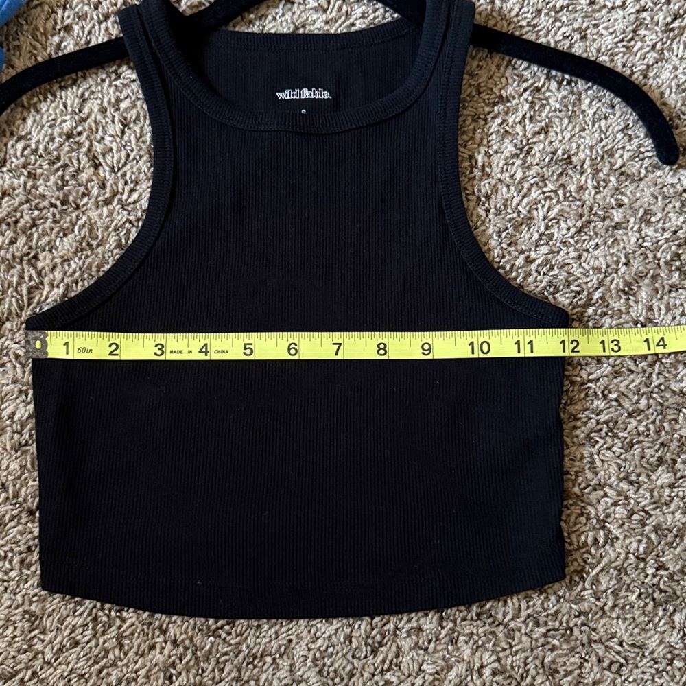 Wild Fable • Black Cropped Tank Top • Women’s Size Small - Picture 5 of 6